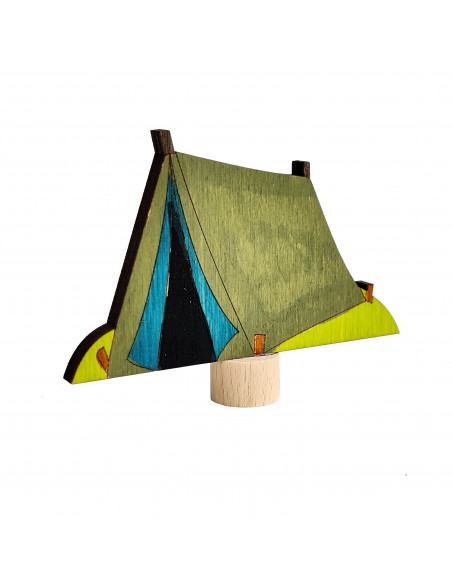 Tent steker