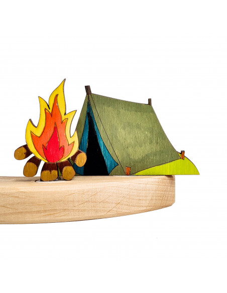 Tent steker