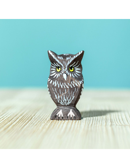 Bruine uil van Bumbu Toys | Houtspel