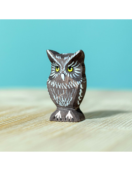 Bruine uil van Bumbu Toys | Houtspel