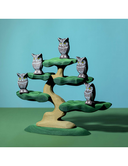 Bruine uil van Bumbu Toys | Houtspel