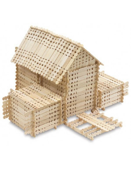 houten ijsstokjes met uitsparingen