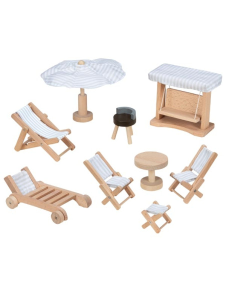 Poppenhuis tuinmeubelen set