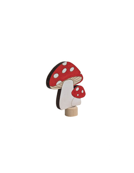 Rood/witte paddestoel steker