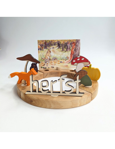 Ansichtkaart herfstbos Margo Heine