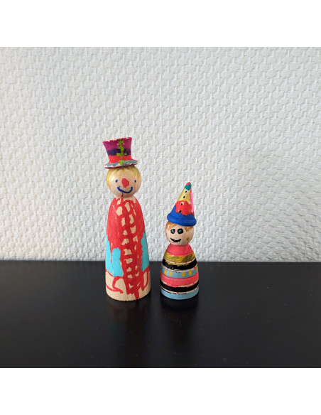Hoge hoed peg doll