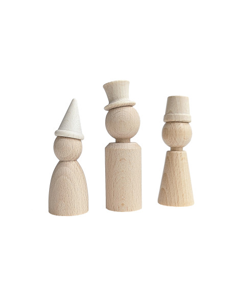 Feestmuts peg dolls