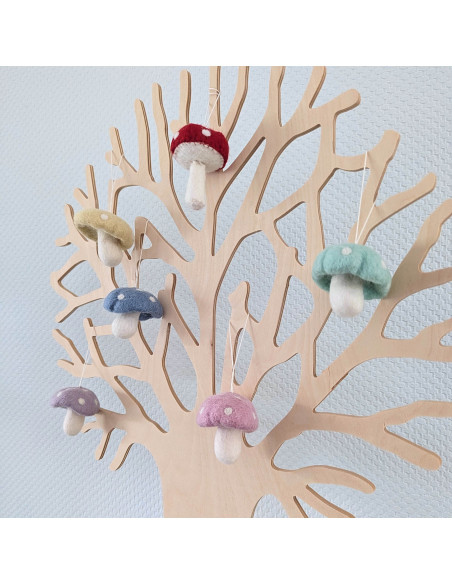 Paddenstoelen pastel vilt