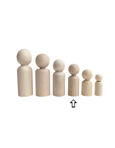 Peg doll recht 60 mm