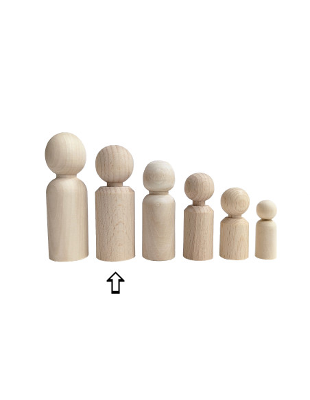Peg doll recht 80 mm