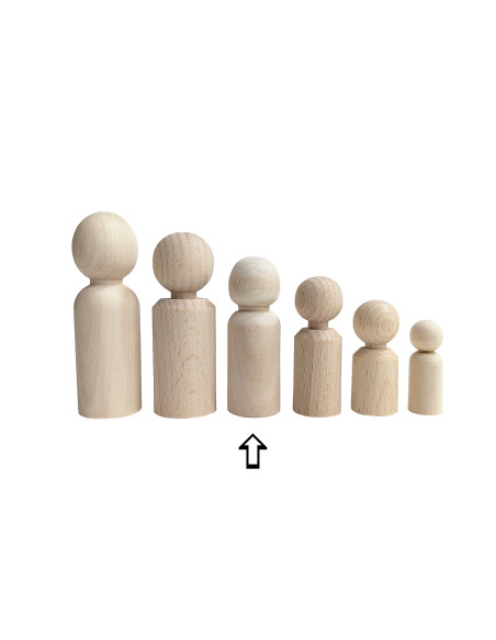 Peg doll recht 70 mm