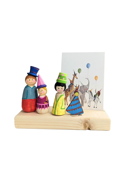 Bloempot hoed peg dolls