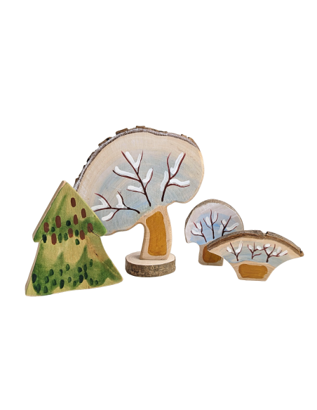 Zomer-, winterbomen set
