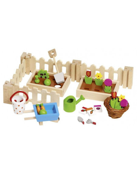 houten poppenhuis tuintje