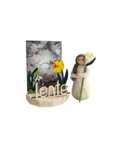 Vilten bloemenfee kerstroos 2