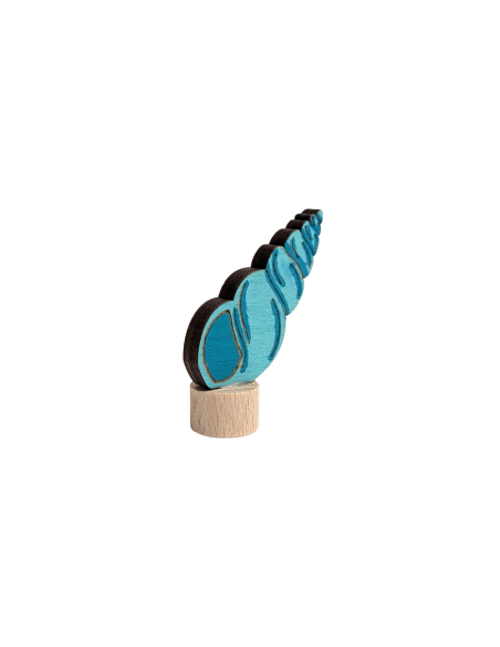 Schelp blauw steker