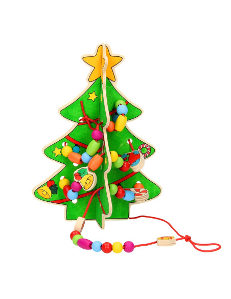 Kerstboom rijgspel