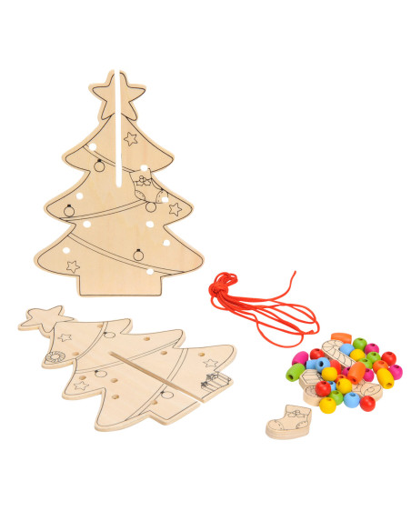 Kerstboom rijgspel
