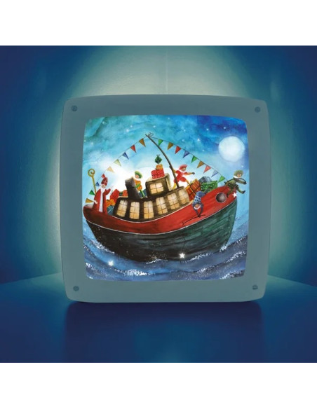 Stoomboot Sinterklaas plaat voor seizoenslamp bijdehansje