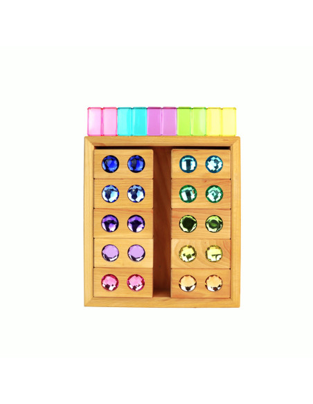 Glinsterblokken set gemengd pastel