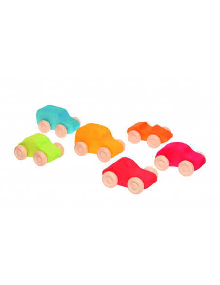 Set houten auto's