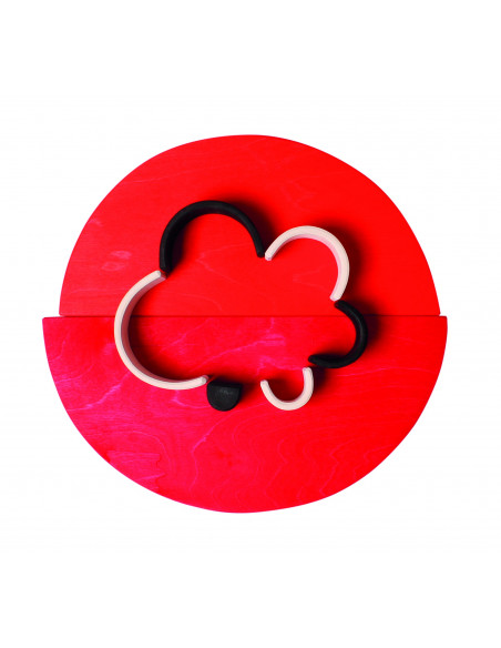Houten regenboog zwart/wit mini