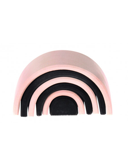 Houten regenboog zwart/wit mini