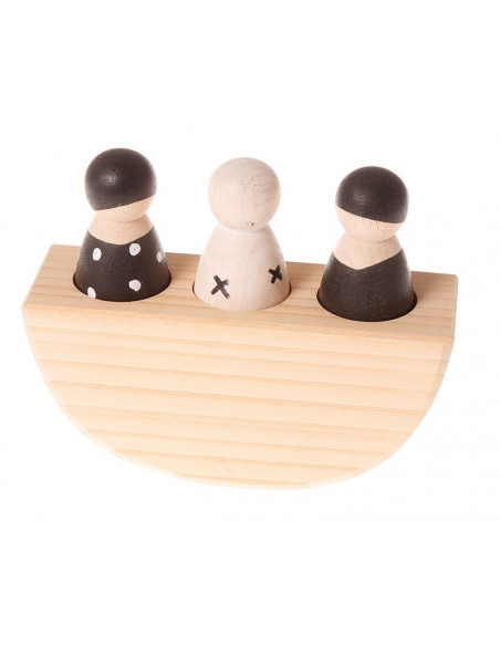 Zwart/ witte poppetjes in boot