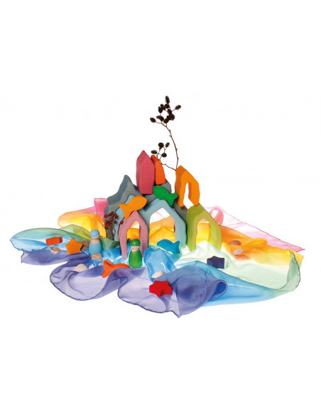 Houten grot pastel