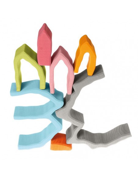 Houten grot pastel
