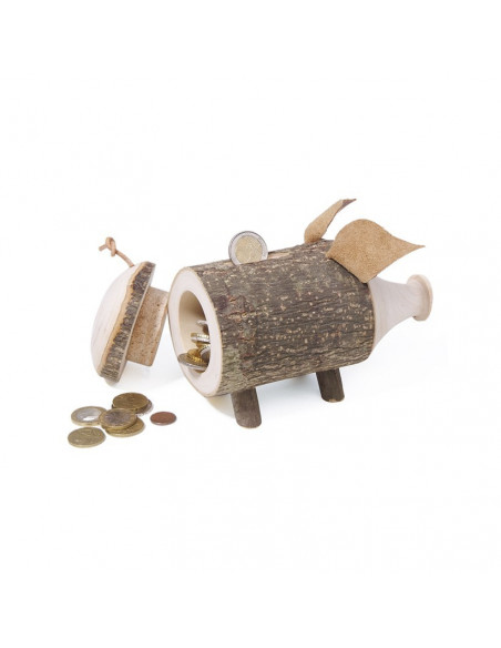 Houten spaarvarken