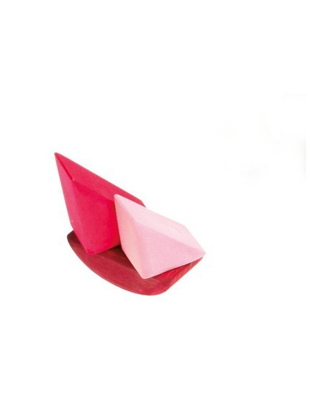 Stapel zeilbootje rood