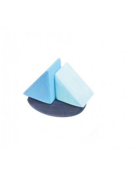 Stapel zeilbootje blauw
