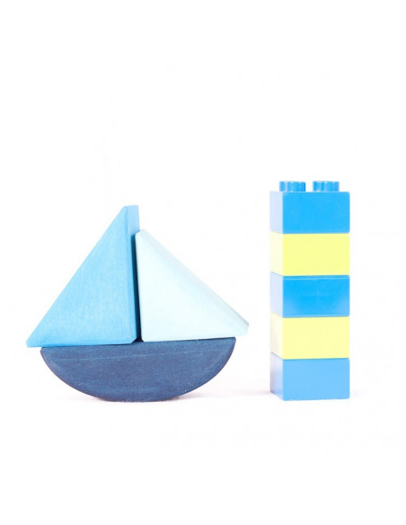 Stapel zeilbootje blauw