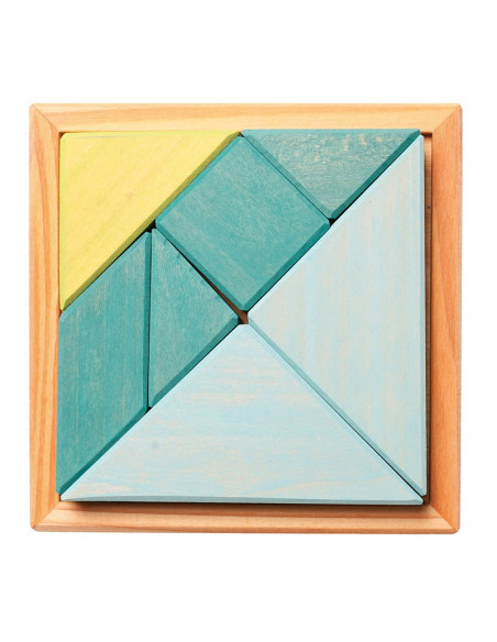 Tangram legpuzzel blauw