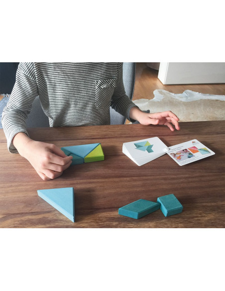 Tangram legpuzzel blauw
