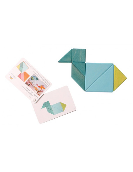 Tangram legpuzzel blauw