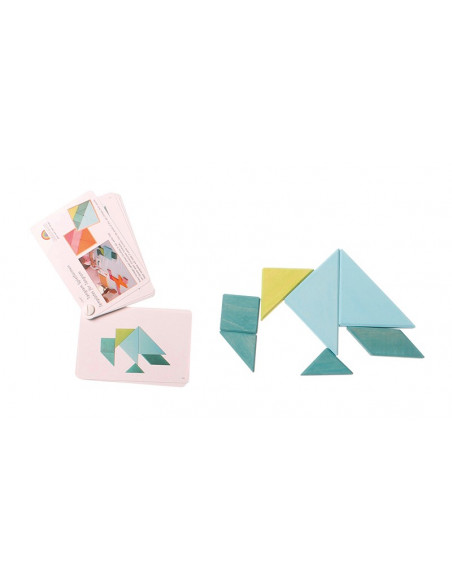 Tangram legpuzzel blauw