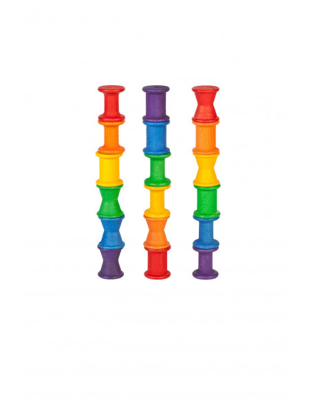 Houten spoelen gekleurd
