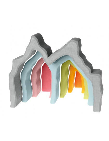 Houten grot pastel