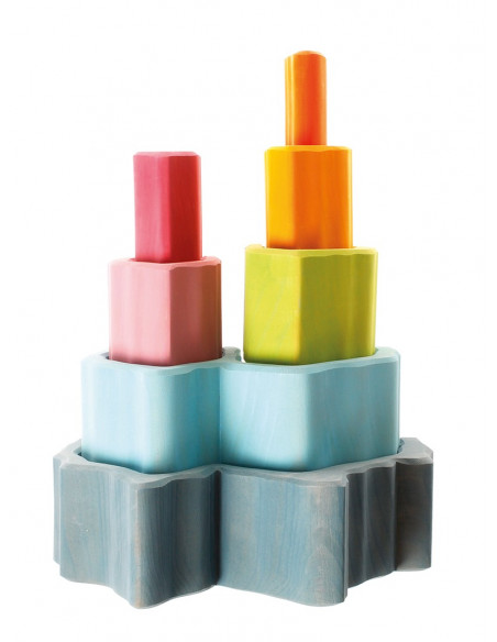 Houten grot pastel