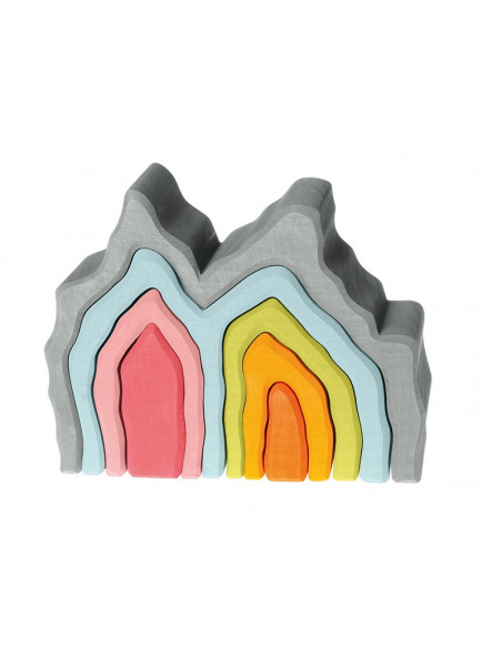 Houten grot pastel