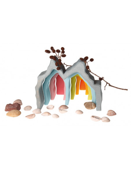 Houten grot pastel