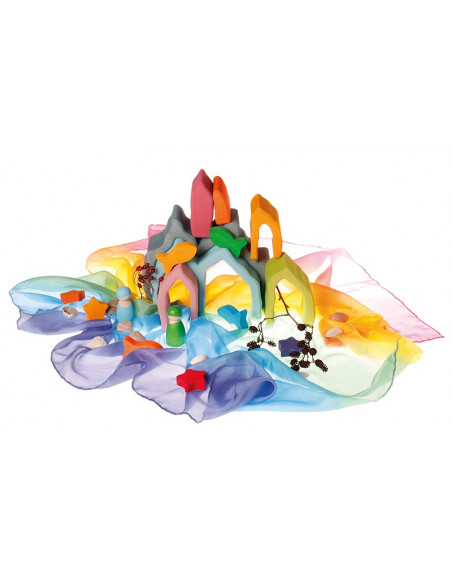 Houten grot pastel