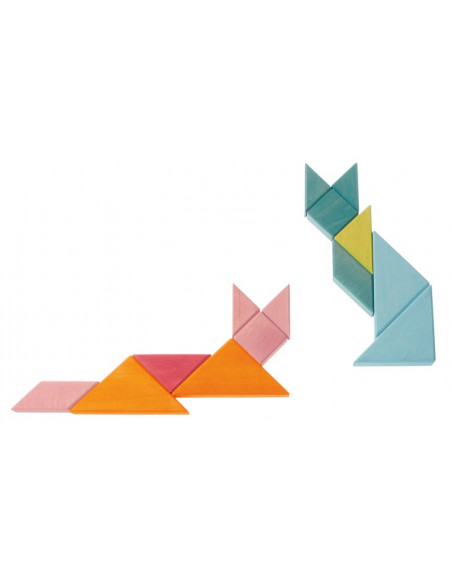 Tangram legpuzzel roze
