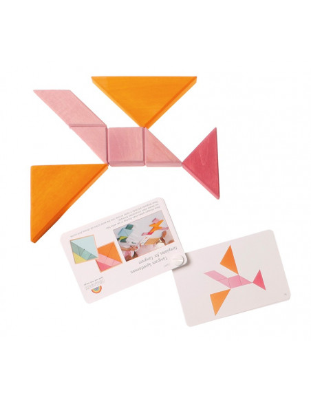Tangram legpuzzel roze