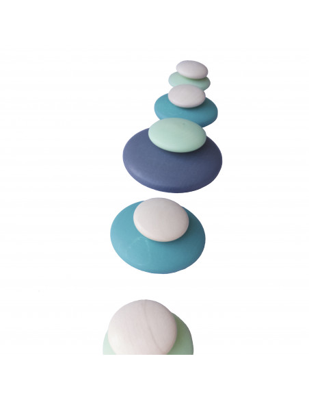 Houten stenen blauw
