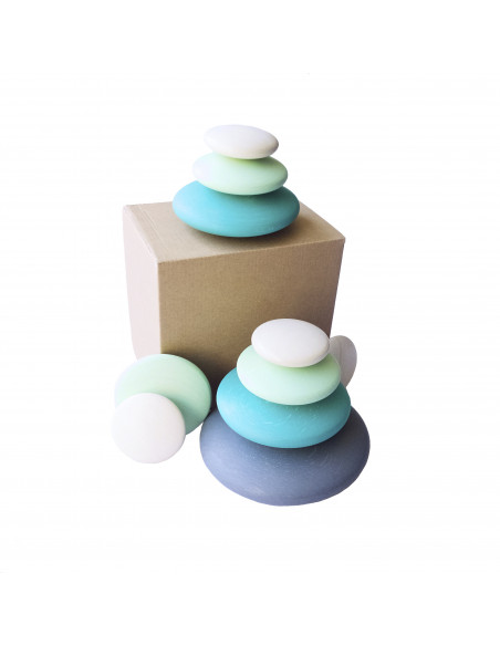 Houten stenen blauw