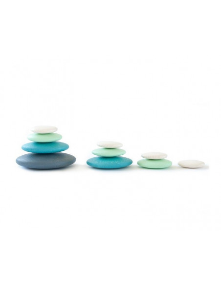 Houten stenen blauw