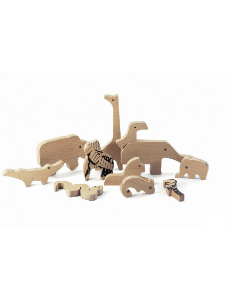 Jungle dierenset puzzel